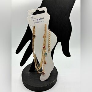 Gold Multi-Color Anklet